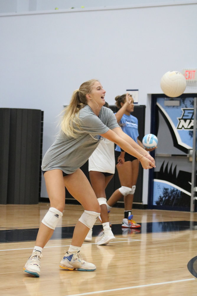 Practices are filled with a lot of smiles, as new head coach John Goings’ main goal is to make sure his players have the best volleyball experience they can.